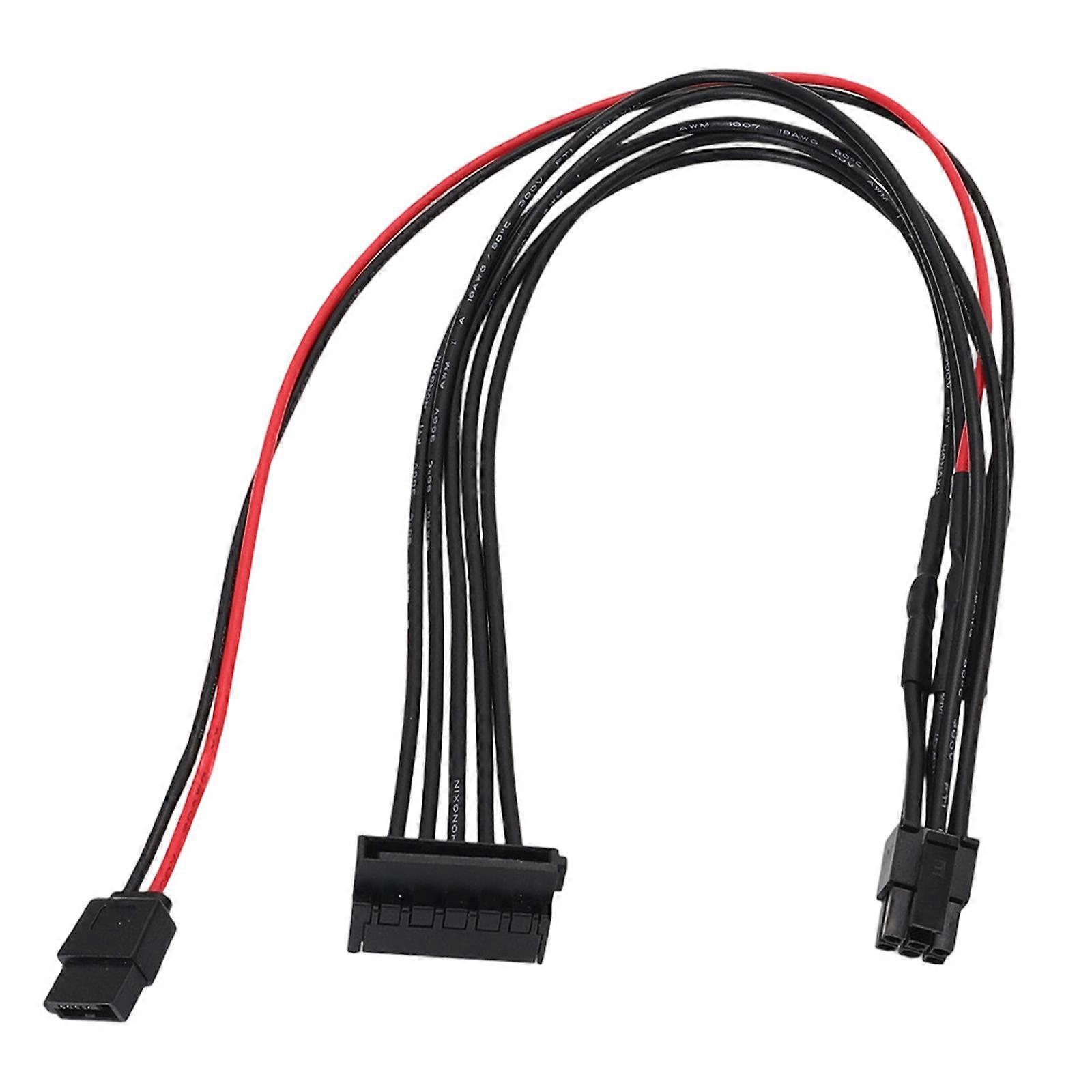 Computer Power Adapter Cable For SATAs Devices Mini 6 Pin Interfaces Supporting Multiple Opticals Drive Installations Multicolor