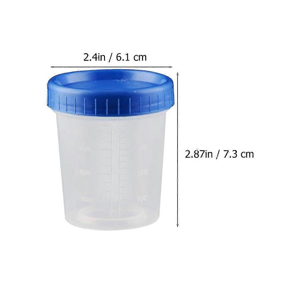 25pcs 120ml Measuring Cups Plastic Specimen Cups Sample Cups for Laboratory