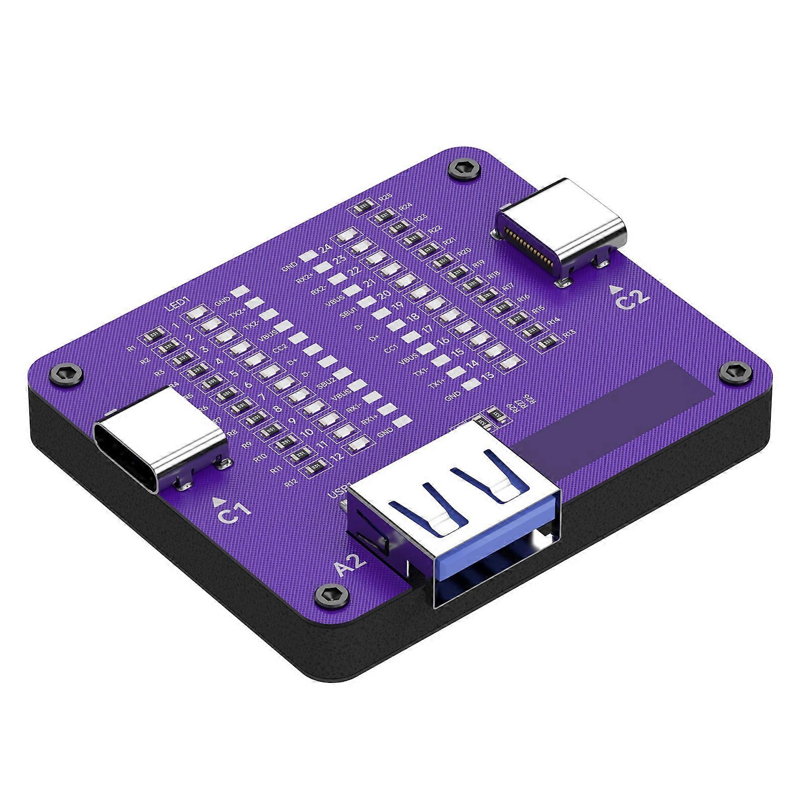 24 Pin Fast Charging Wire Continuity Checker Type C Line Diagnostic Tool For Locating Connection Problems In Handheld Devices Multicolor