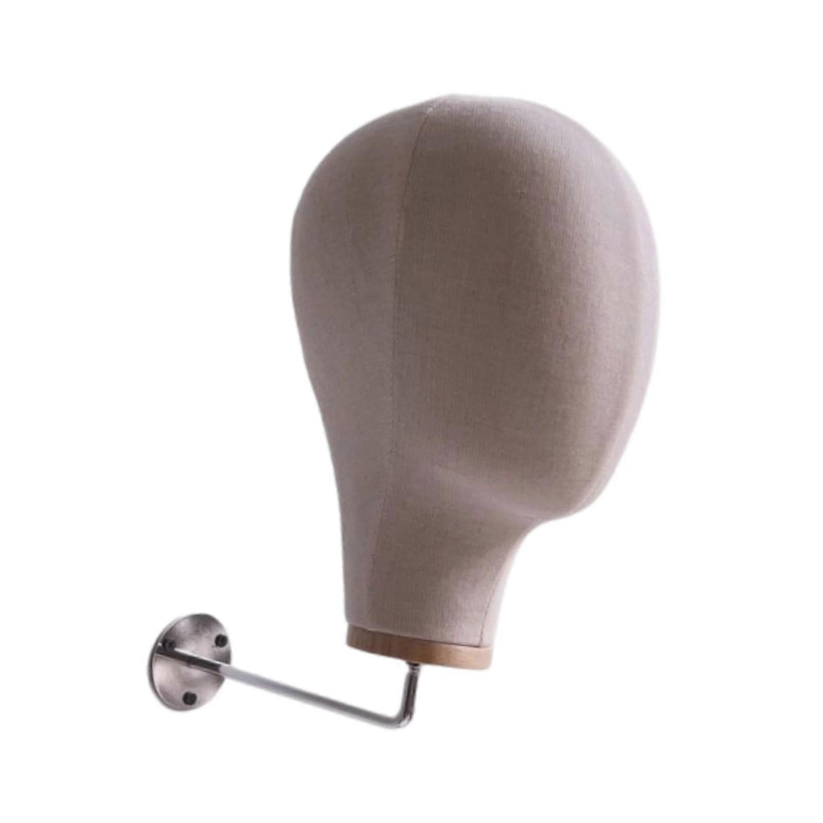 Wall Mounted Mannequin Head Wig Display Stand for Salon Hat Holder Space Saving Professional Use