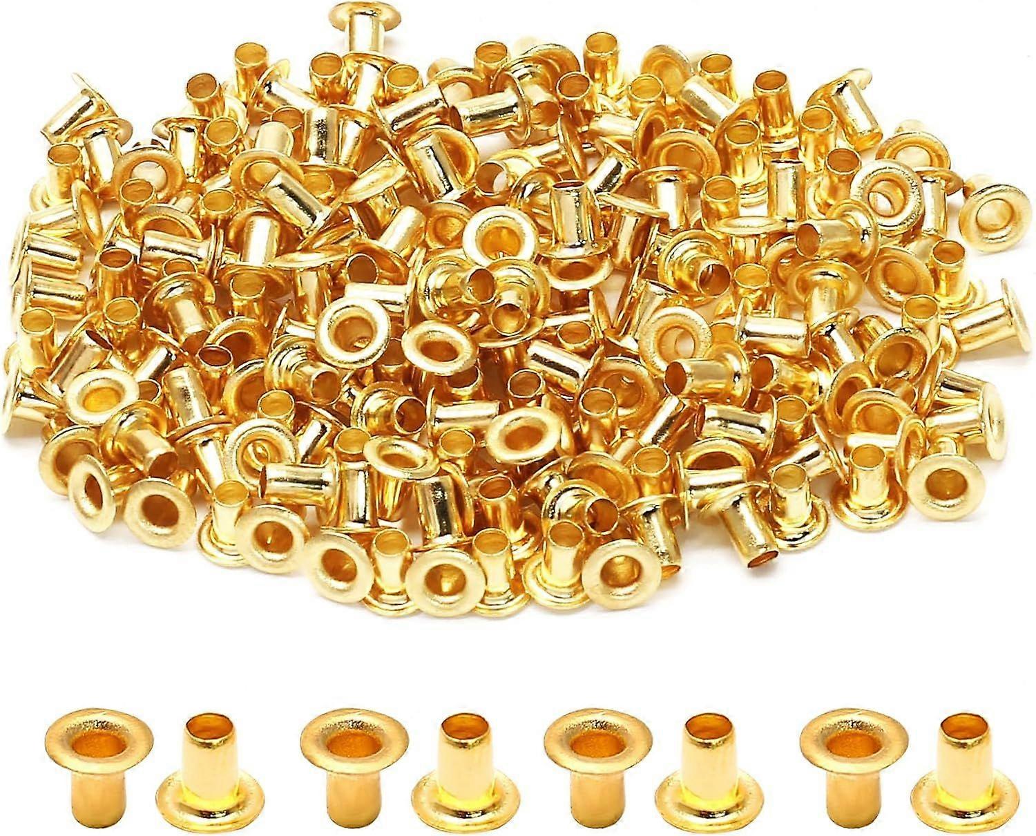 Litoexpe 2MM Tiny Grommets Eyelets 200 Pcs, Self Backing Eyelets for Bead Cores,