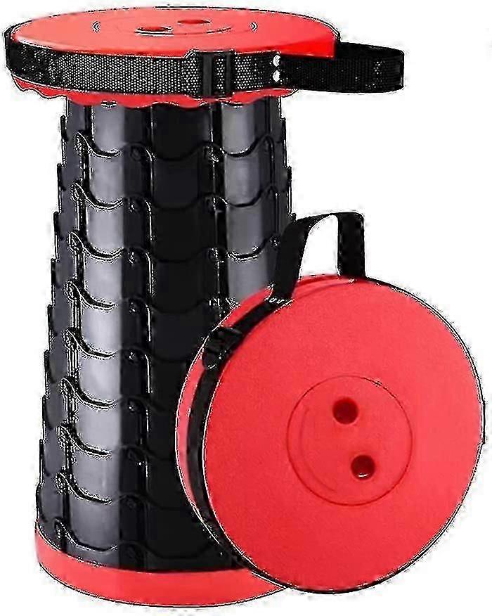 Portable Folding Stool - Plastic Foldable Stool For Camping - Retractable Seat - 150kg Load Cap