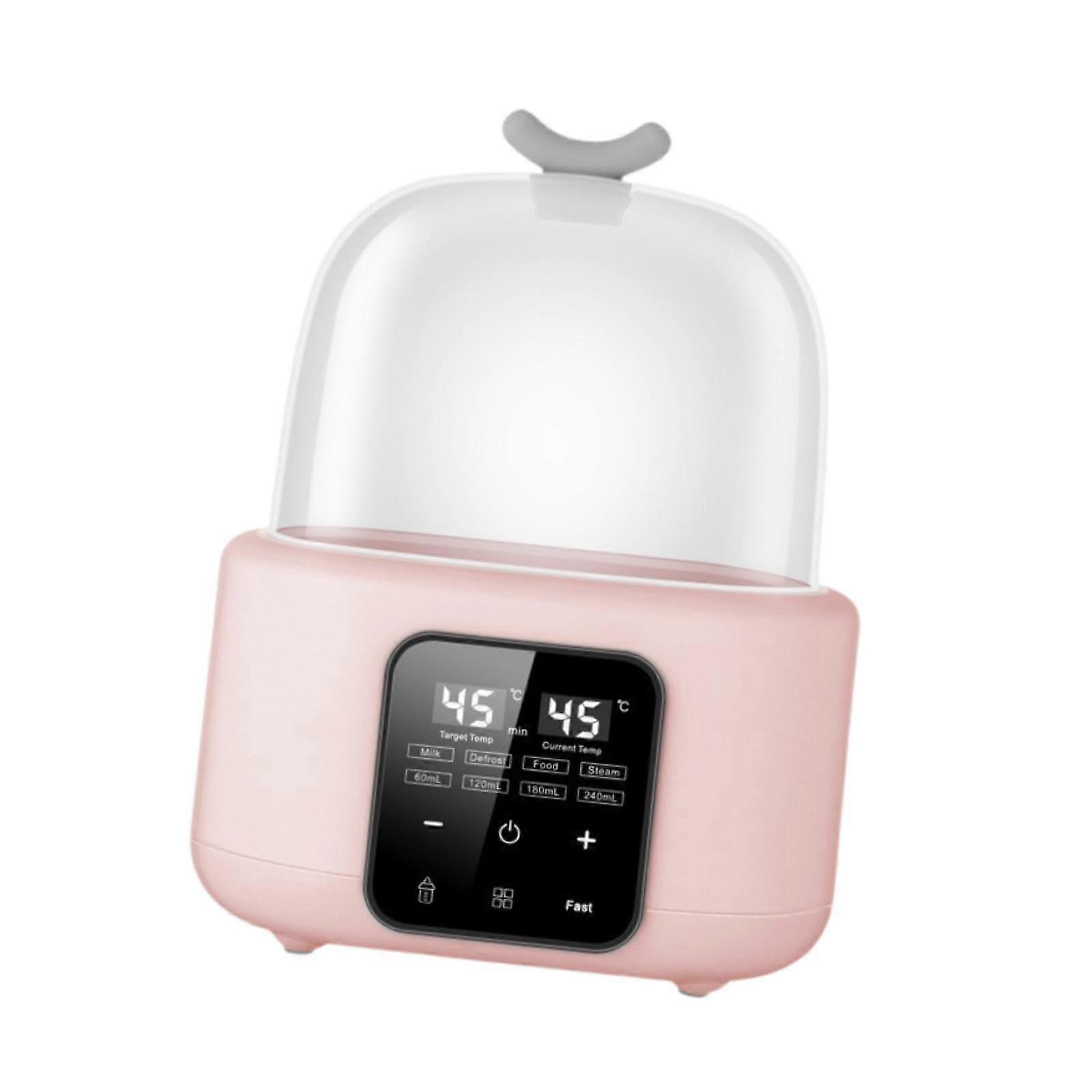 Pink Double Baby Bottle Warmer and Sterilizer with Large LED Display and Precise Temperature Control