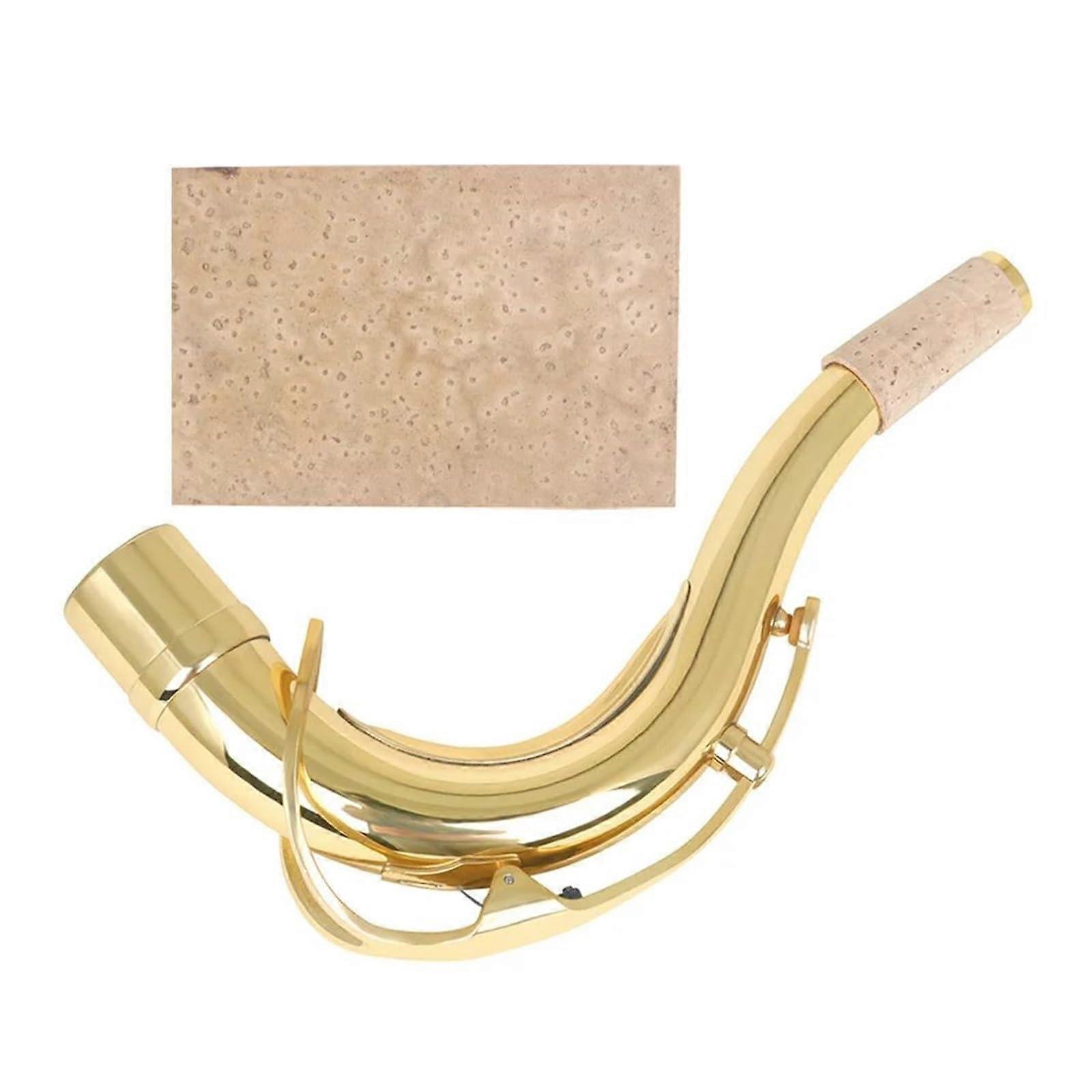 Professional Tenor Saxophone Neck Replacement with Fittings, Durable Brass for Consistent Tone