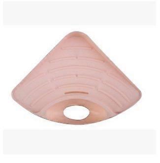 Pink Kitchen Sink Sponge Holder Corner Storage Rack with SpaceSaving Design and QuickDrain
