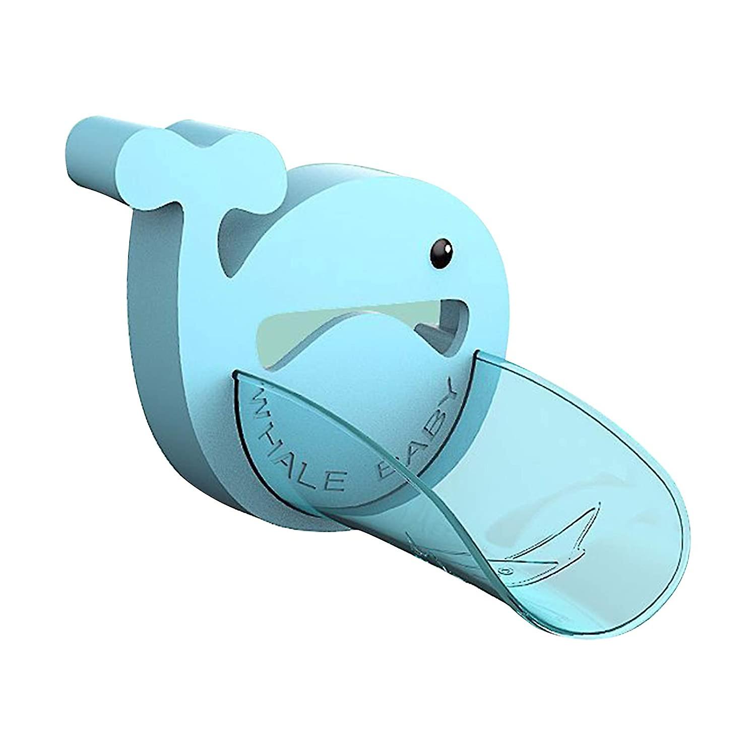 Whale faucet extender for toddlers kids baby hand wash assistant blue