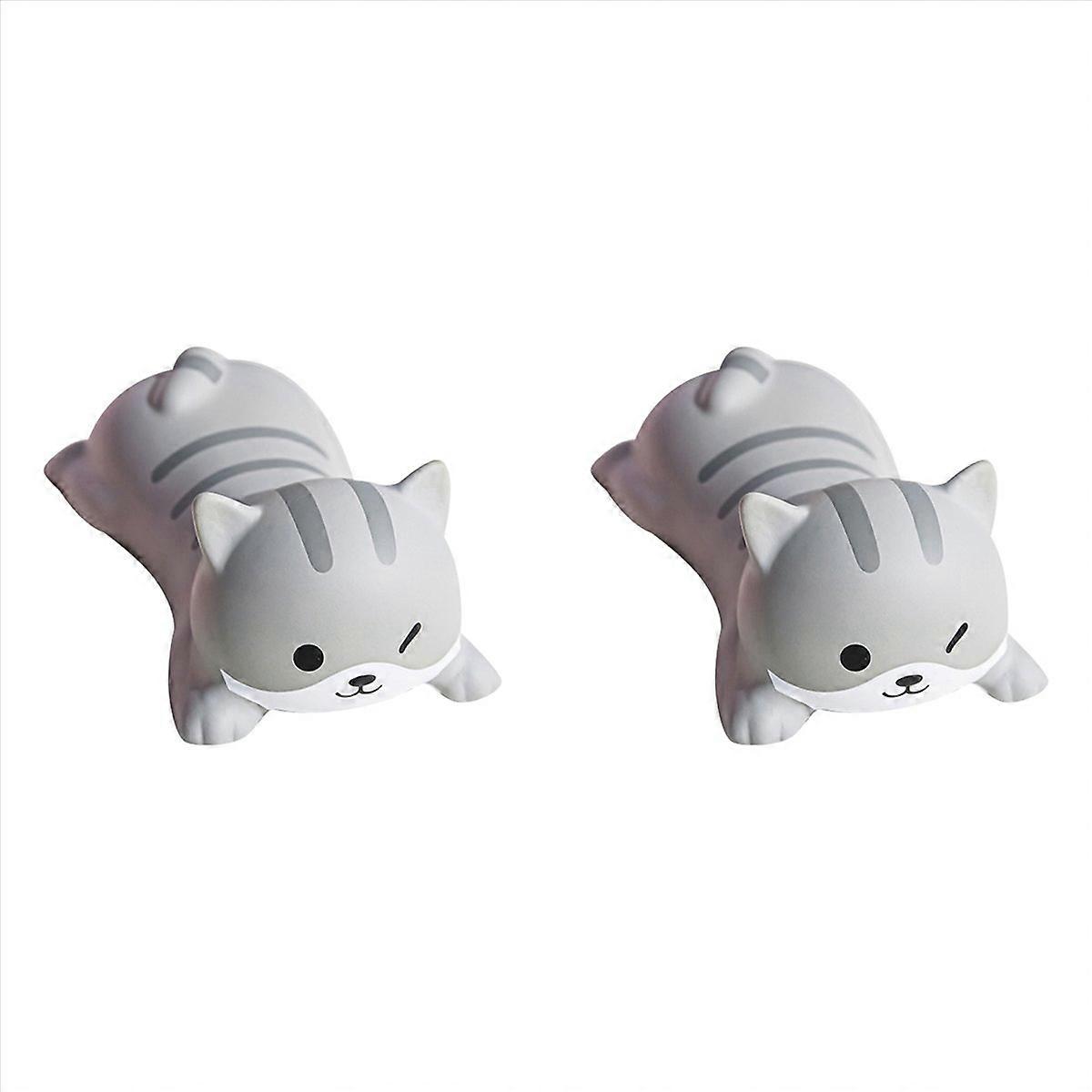 Cute Wrist Rest Support for Mouse Computer Laptop, Grey-Cat