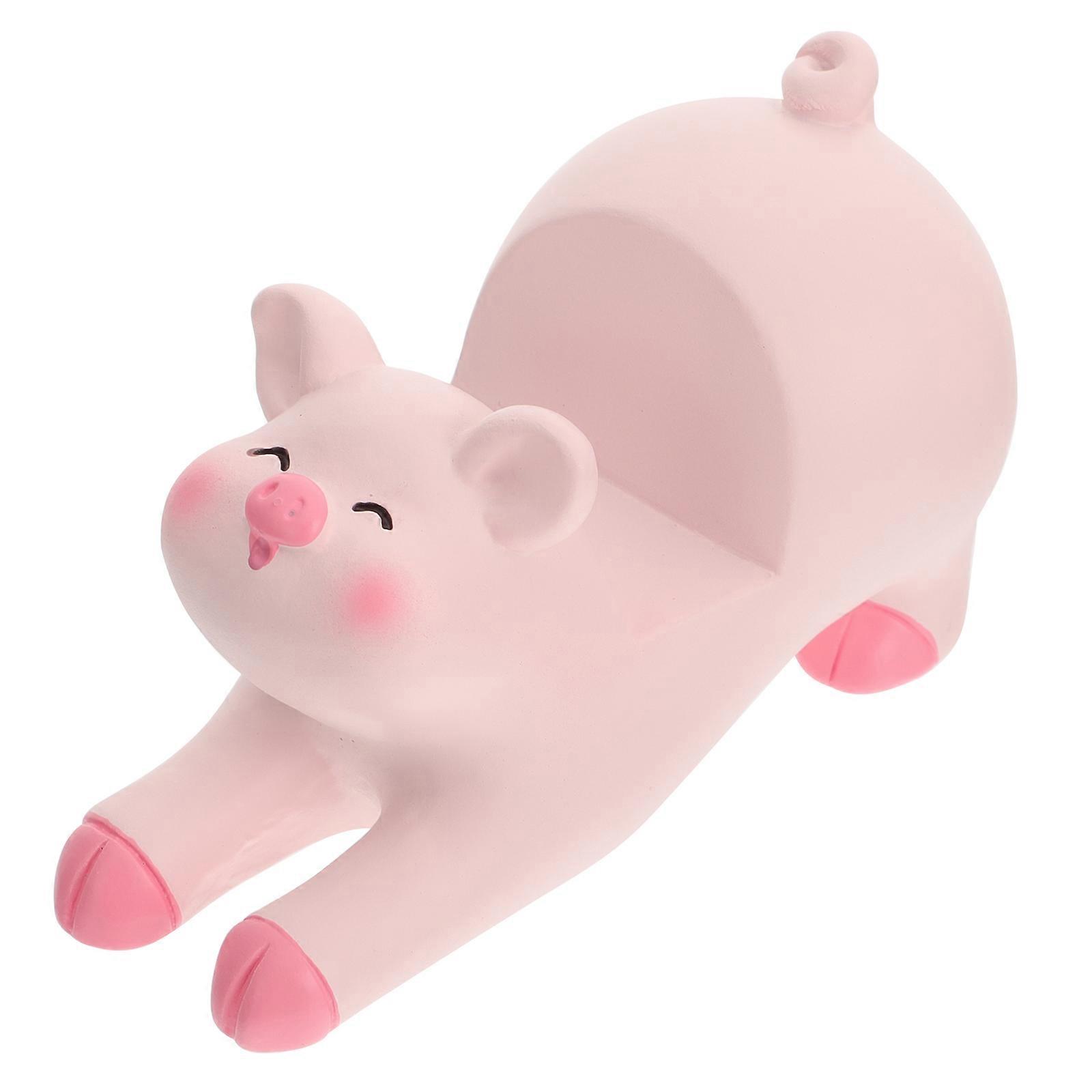 Pink Simulation Pig Ornament Pig Decoration for Decor 2Pcs