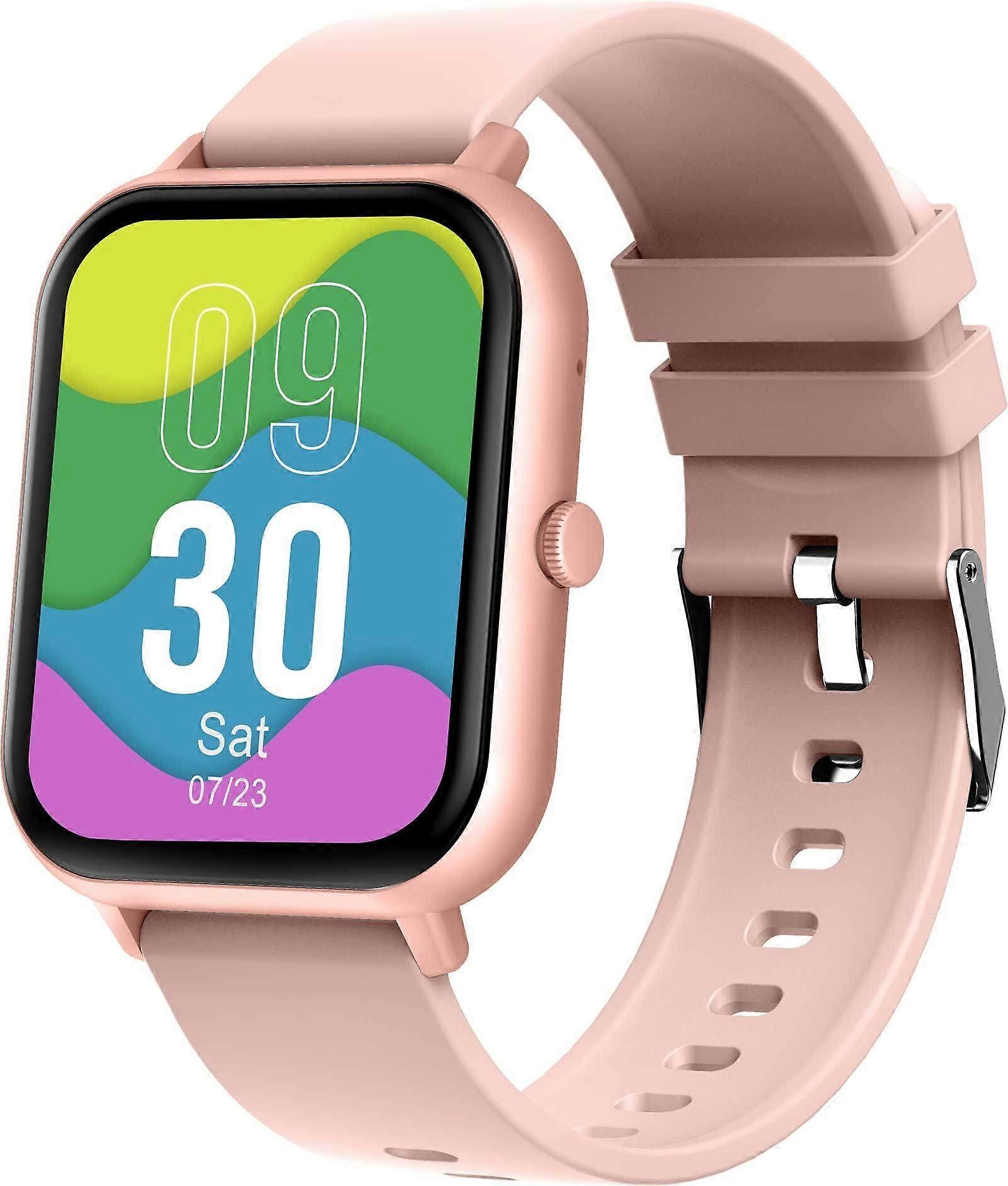 Smart Watch with Call Function, Full Touch Screen Bluetooth Smartwatch GPS Fitness Tracker Pink
