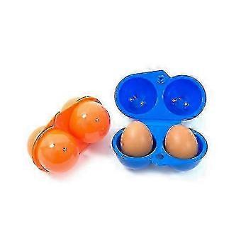 2026 Contenedor de huevos Soporte para huevos Camping Senderismo Picnic Barbacoa Cajas de almacenamiento de huevos Transportador de huevos de viaje Dos rejillas