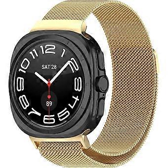 Metal Bands Compatible with Galaxy Watch Ultra 47mm (2024), Magnetic Adjustable Stainless Steel Strap for Women & Men