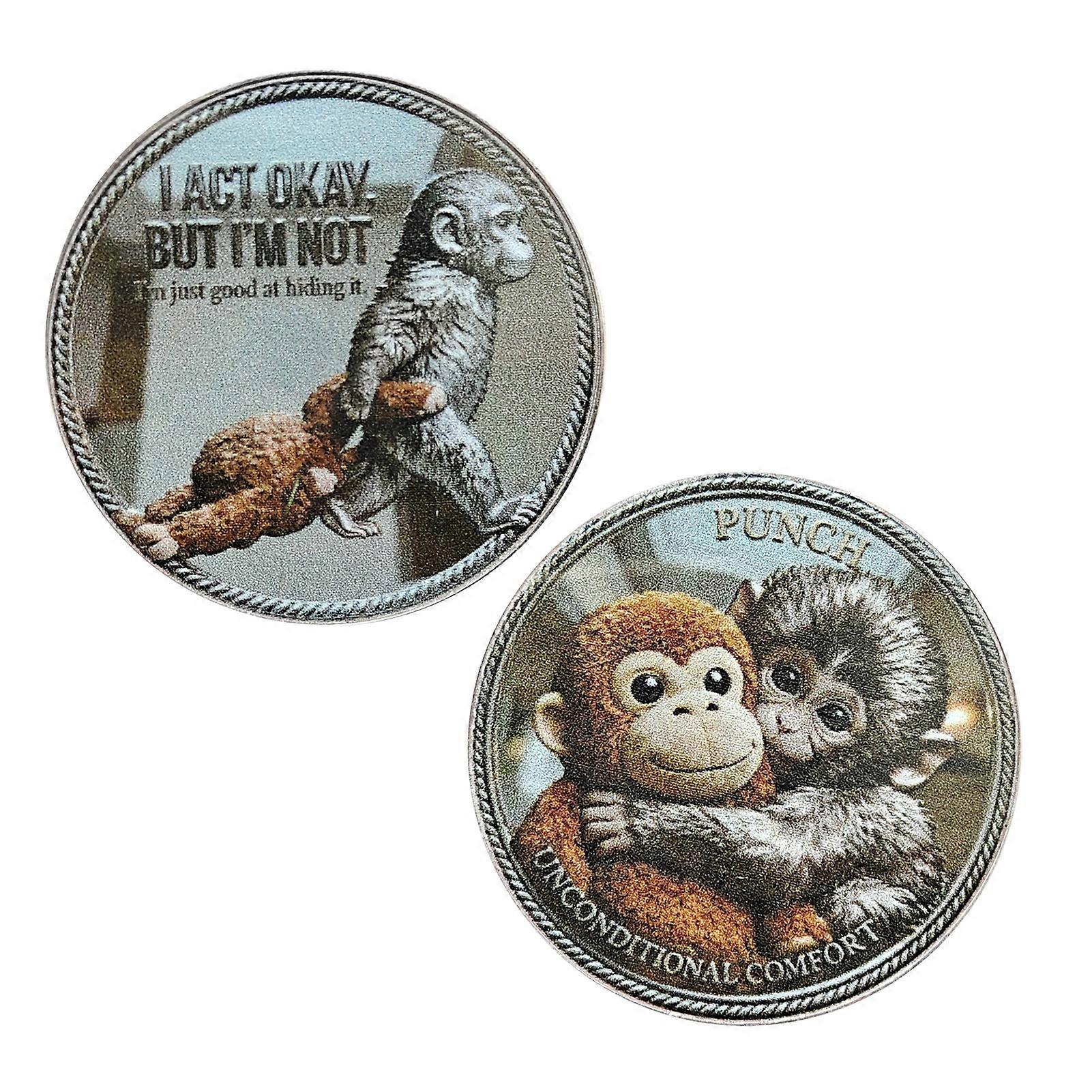 Emotional Support Monkey Coin Inspirational for Daily Use Practical De