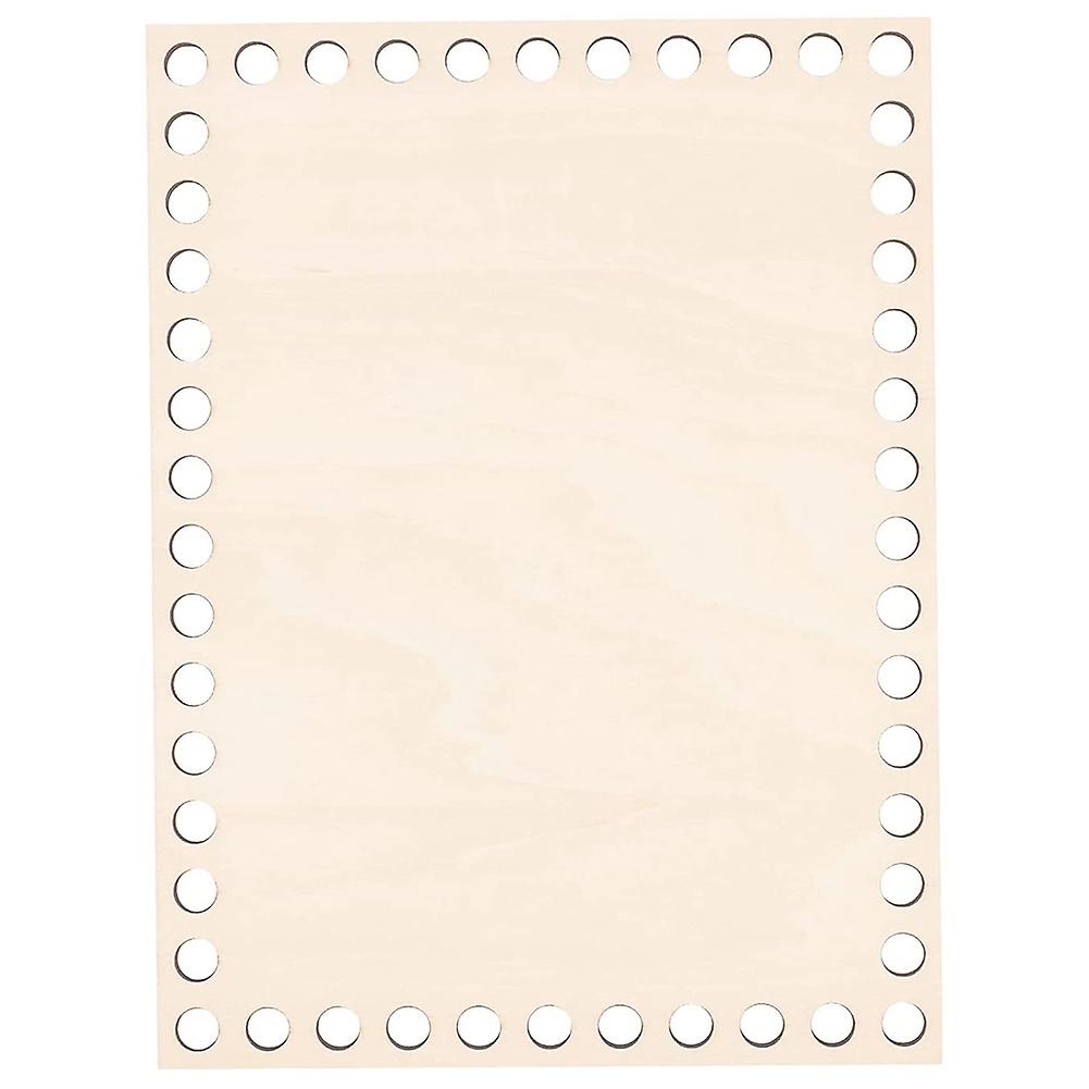 7.8X5.9 Inch Natural Wooden Basket Bottom, Rectangle Crochet Basket Wood for DIY Basket Weaving Sup