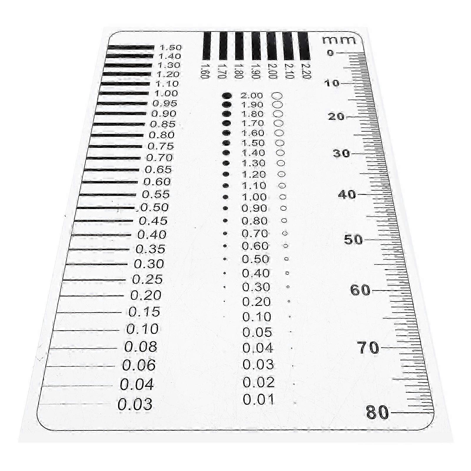Defect Detection Ruler Estimation Ruler Spot And Scratch Measurement Tool Rectangular 1Pcs