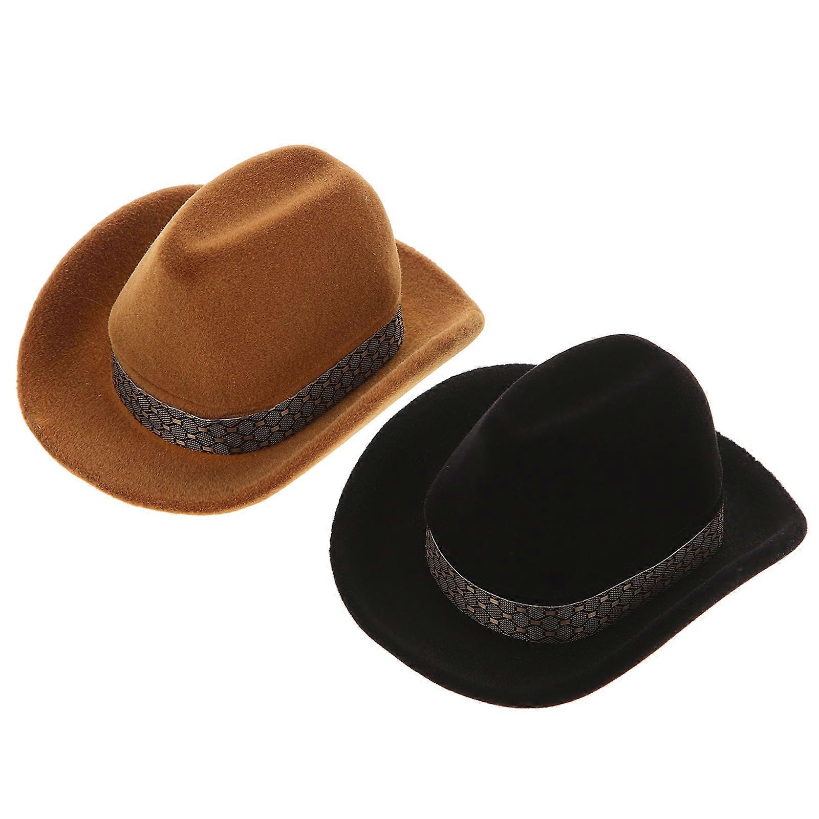 2pcs Hat Shaped Ring Storage Box Engagement Proposal Ring Box Ring Display Holder