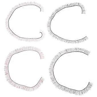 4 Stück handgefertigte falsche Wimpern für Puppen, natürliche falsche Wimpern, Puppenzubehör, Puppenwimpern (Schwarz 1 cm + Schwarz 0,8 cm + Braun 1 cm + Braun 0,8 cm)