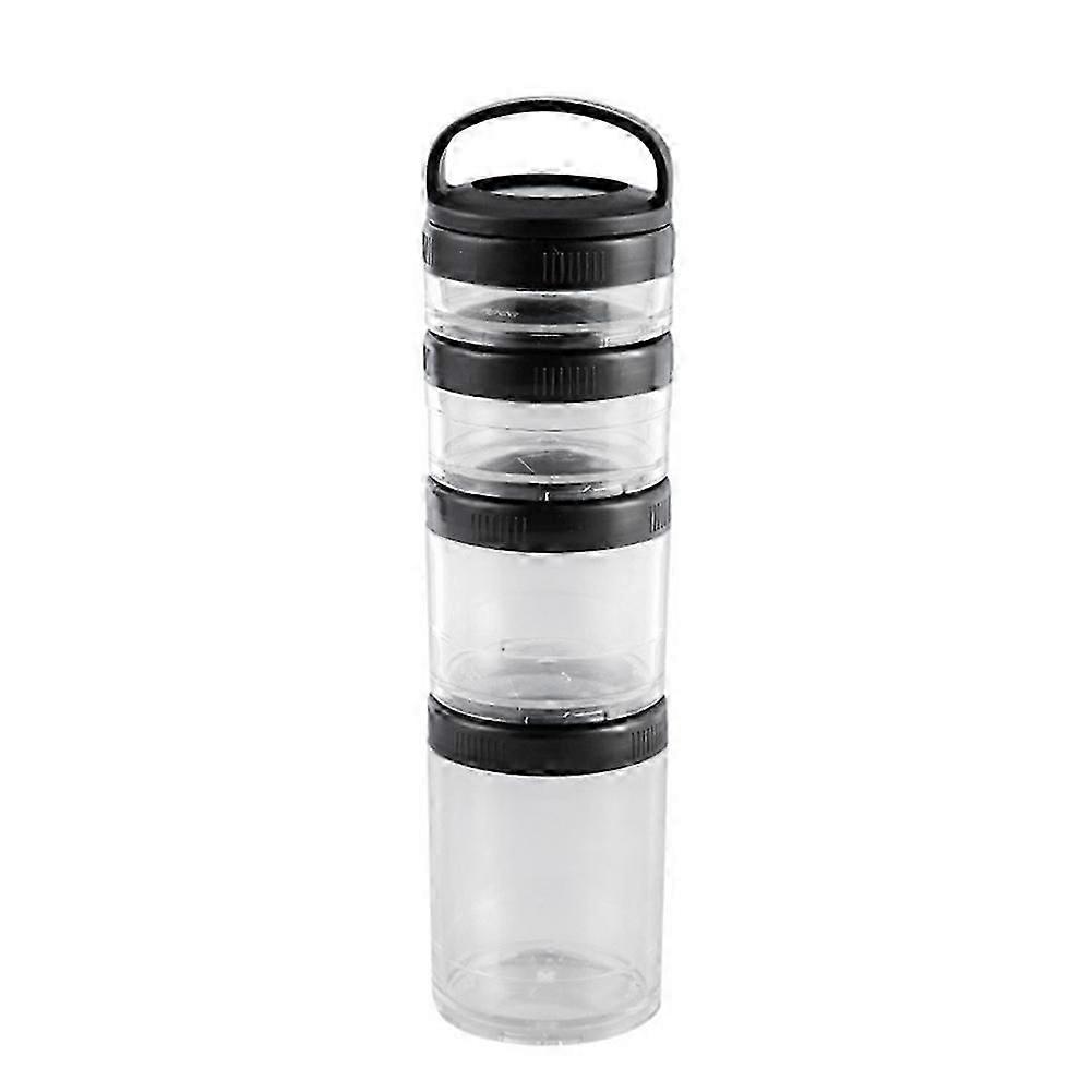 Stackable snack containers compatible with children and adults, 4 stackable snack cups compatible with school and travel