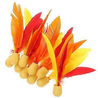 High Elasticity Three-Hair Balls compatible withPaddle Badminton Sports 10Pcs Assorted Color
