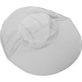 Cappello da pesca pieghevole per attività estive e lavoro quotidiano, traspirante, grigio chiaro, confezione da 1.