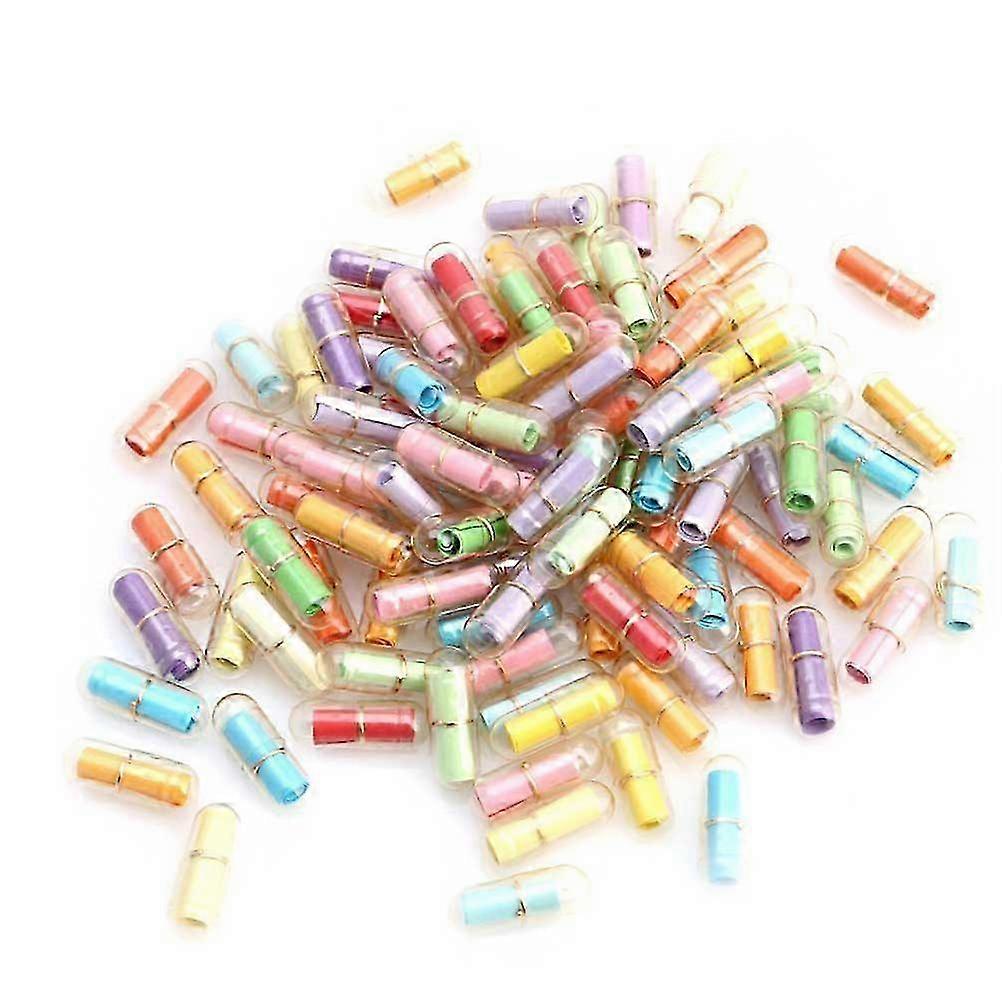 50 mini flacons transparents vides pour pilules, flacons à vœux, papier à rouler, flacons cadeaux d'amitié