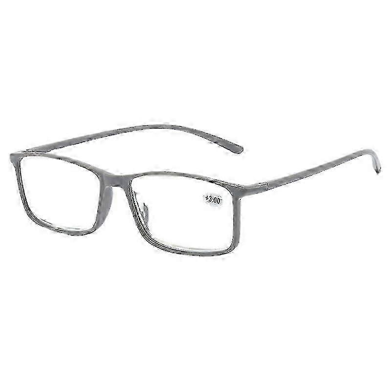 Reading Glasses, Plastic Frame Plastic Lens, Adjustable Spring Hinge, Classic Rectangular, Universal Size for Men Women