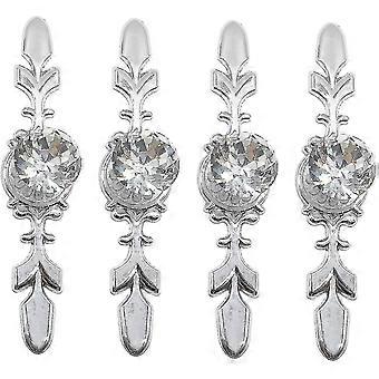 4 Piece Set Crystal Door Knob,wardrobe Cabinet Knobs,diamond Crystal Drawer Pull Handle Door Cupboard Knob Furniture Hardware(170mm)