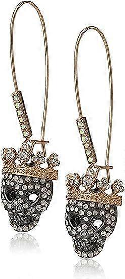 Skull Earrings Shepherds hook closureImported