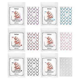 French Gradient Nail Stickers - Einfaches, wasserfestes und kratzfestes Nageldekor, 23 Patches