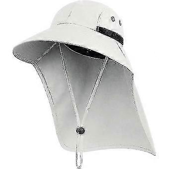 Outdoor Sun Hat For Men With Uv Protection Safari Cap Wide Brim Fishing Hat With Neck Flap, For Dad
