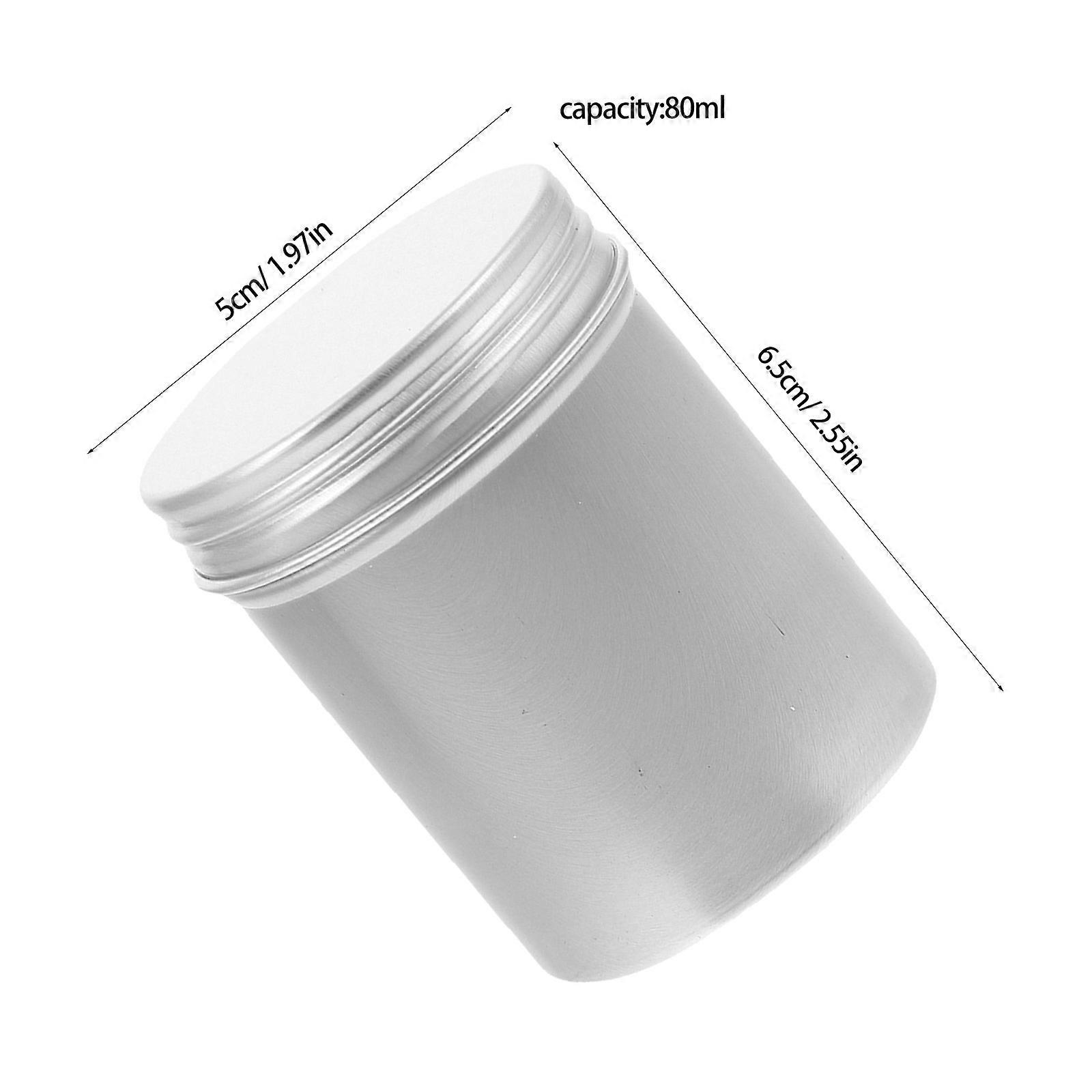 6Pcs Aluminum Jars Refillable Containers Empty Jars Small Storage Container 80ml