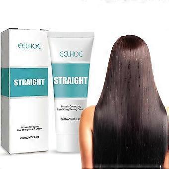 60ml Protein Correcting Hair Straightening Cream Hair Smoothing Cream Hair Straightening Cream for Curly and Dry Damaged Hair_zs