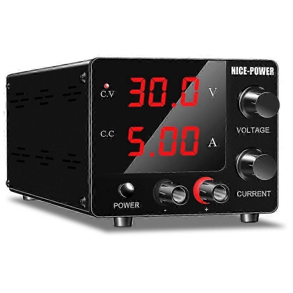 NICE-POWER DC Power Supply Variable, 30V 5A Adjustable Switching Regulated Power Supply with Encoder, LED Display US Plug