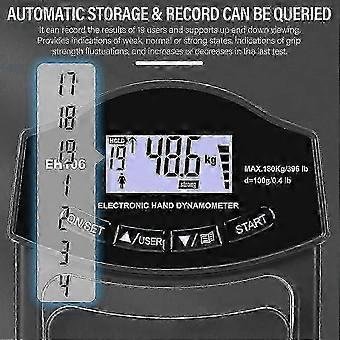 396Lbs/180Kg Digital Hand Grip Strength Tester, USB LCD Screen Display Dynamometer for Accurate Measurement