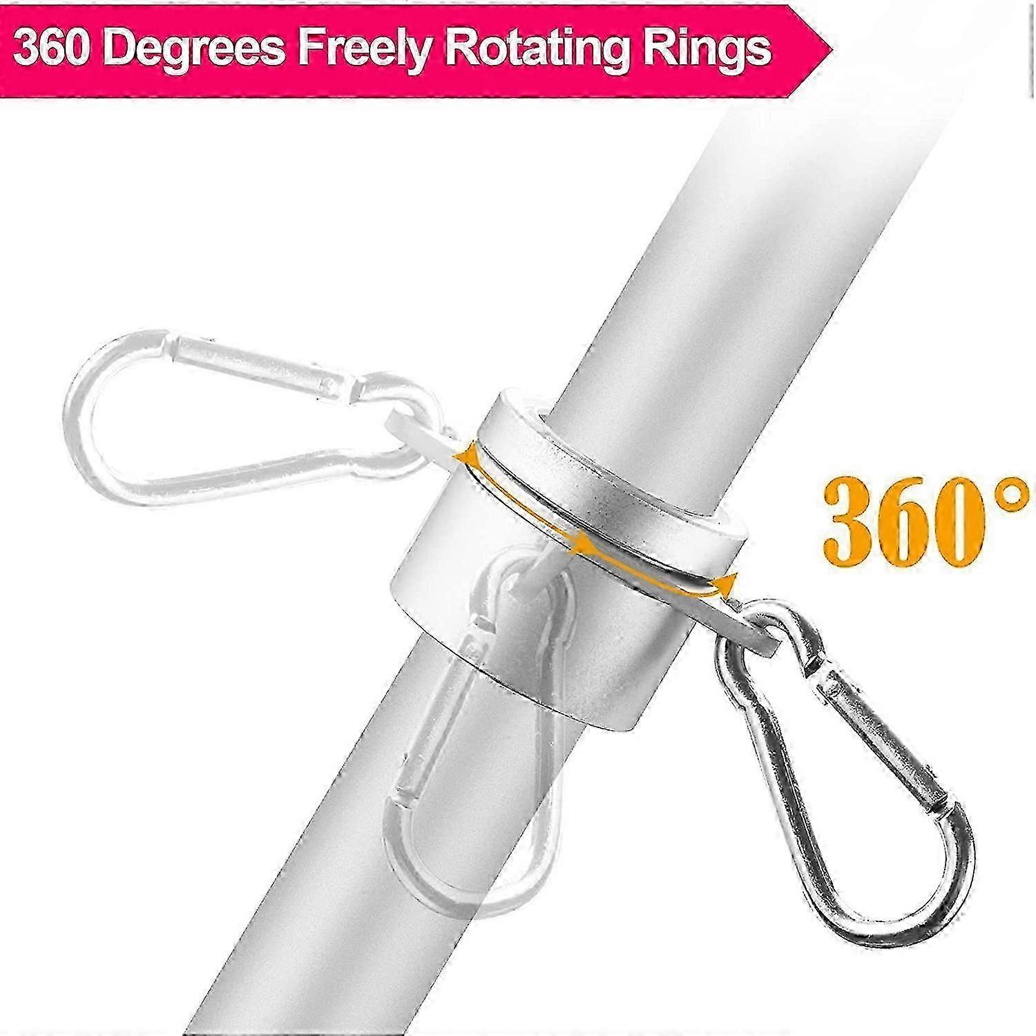 flagpole rings 360 rotating anti wrap 2 pcs