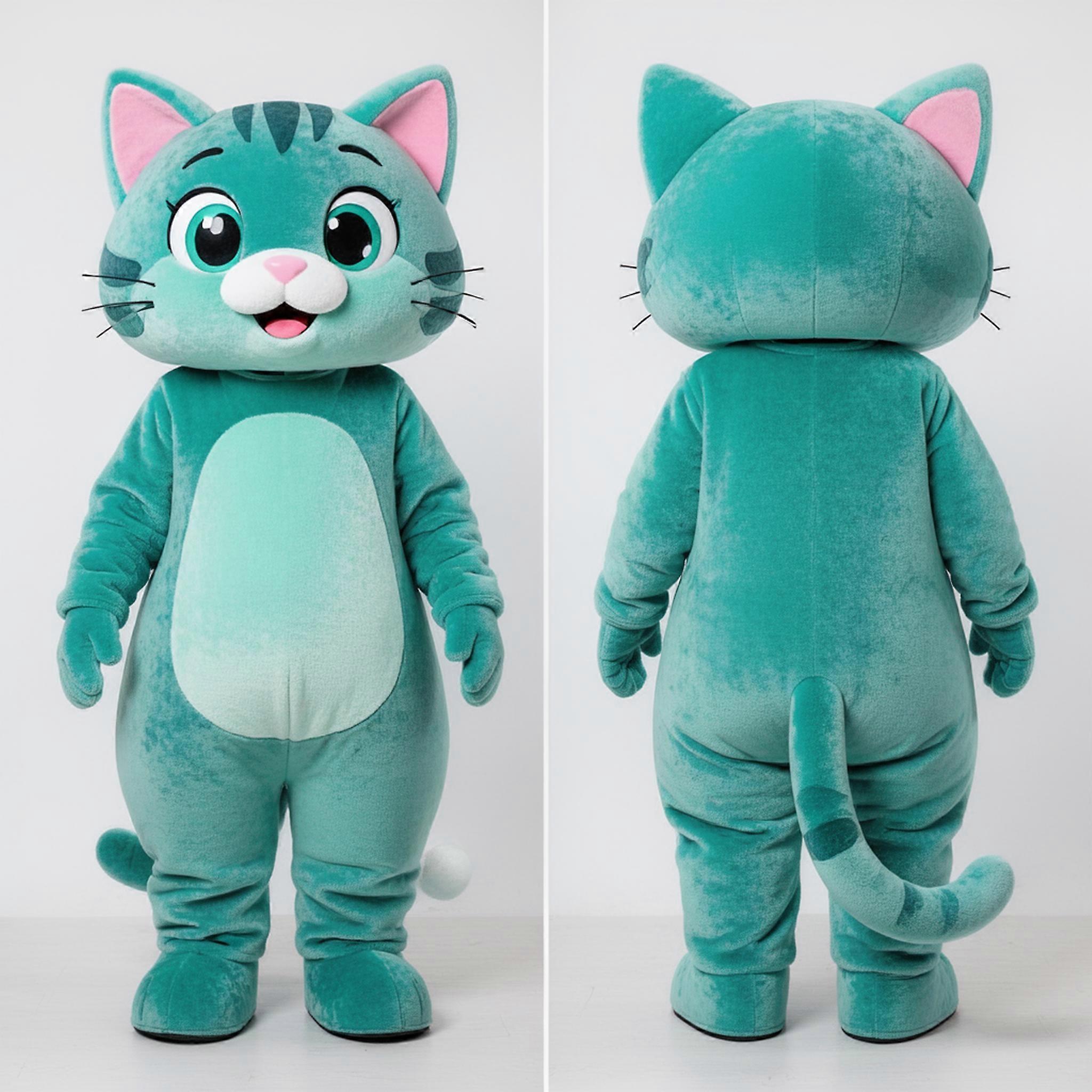 MASTICOT Teal Soft Cat Mascot