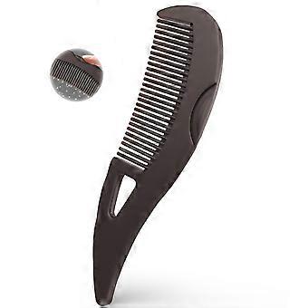 Dandruff Comb Removal Hollow Fine Tooth Scalp Detox Hair Care Tool 1PC | Build Up Flakes Lice Comb, Self Cleaning, Button Release Design, Anti Slip