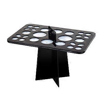 Acrylic Makeup Brush Drying Rack Black Holder Stand for Nail Art Brushes Fast Air Drying