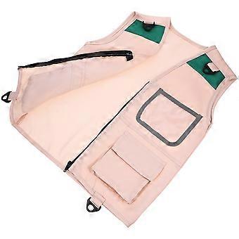Vest for Outdoor Exploration 2Pcs Khaki Fabric Camping Vest