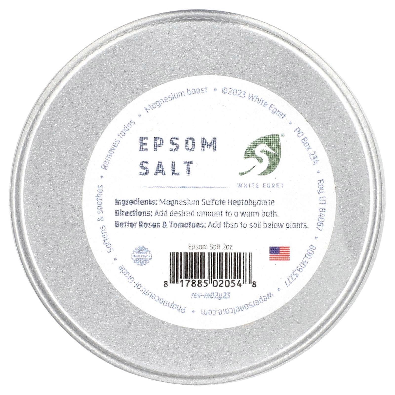 7 x White Egret, Epsom Salt, 2 oz