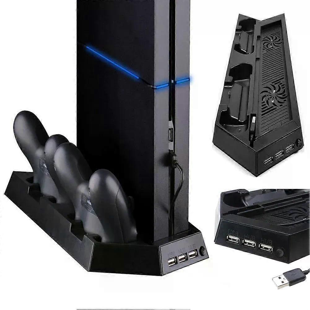 PS4 Cooling Station Vertical Stand with 2 Controller Charging Dock PlayStat