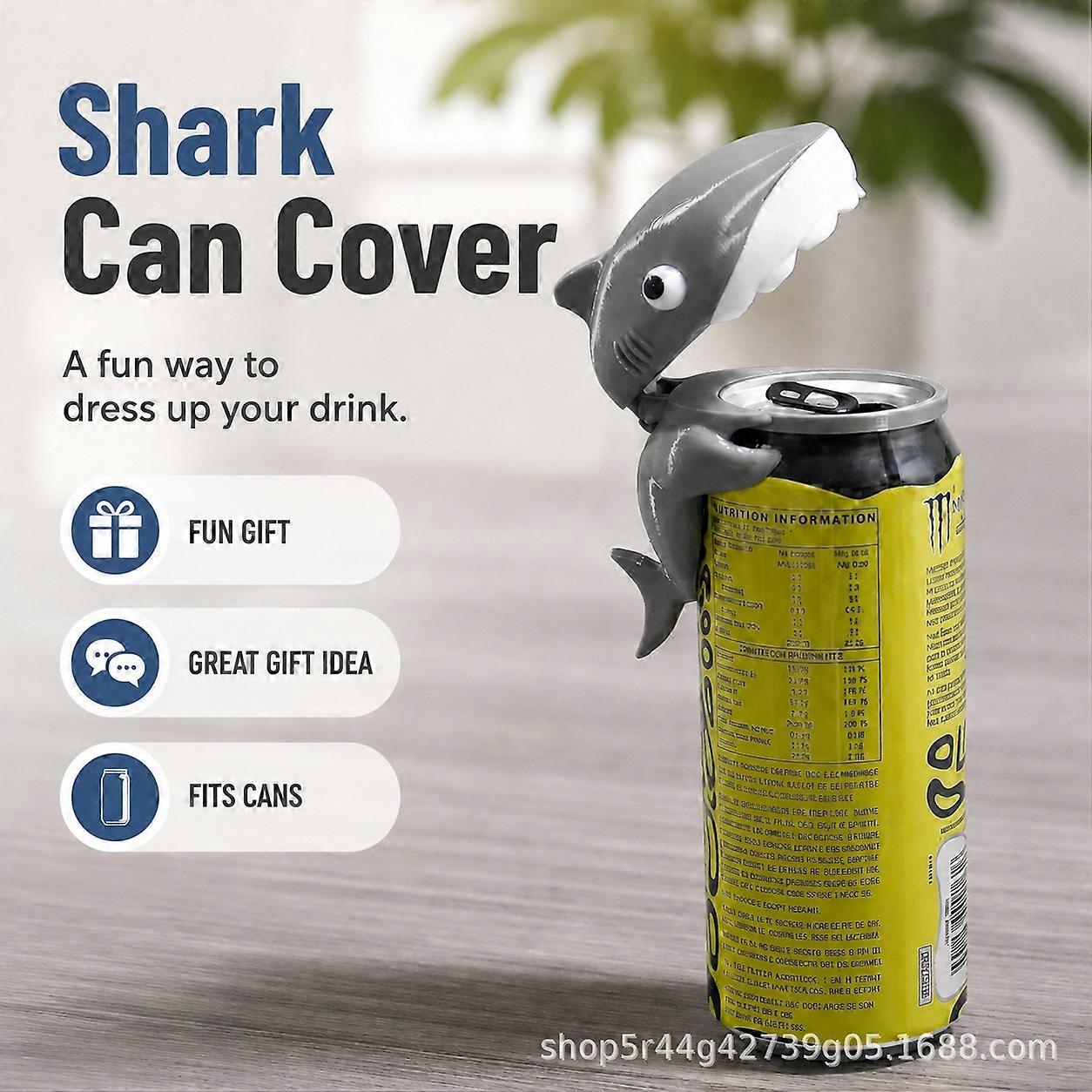 Fun Drink Accessory, Shark Can Cover