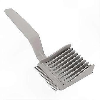 Hair Styling Comb for Men, Gradient Design, Oil-Resistant, Long Handle, Handheld Push-Cut Tool