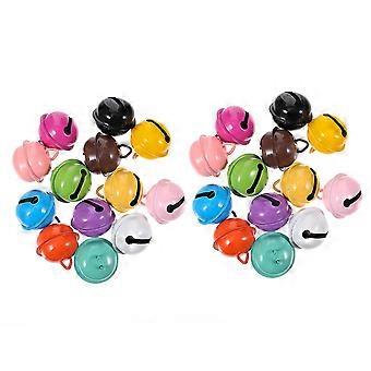 Mixed Color Bell Pendants for Pet Collar Metal Accessories 50Pcs