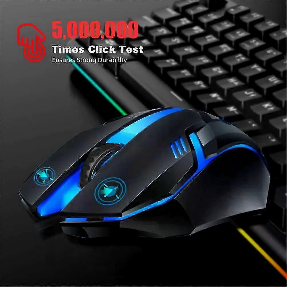 LED Backlit Wired Mouse 5000 DPI Ergo