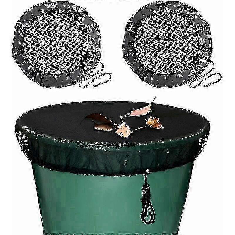2 Pcs Rain Barrel Net, Rain Barrel Protective Net with Drawstring, Adjustable Protective Net, Protec