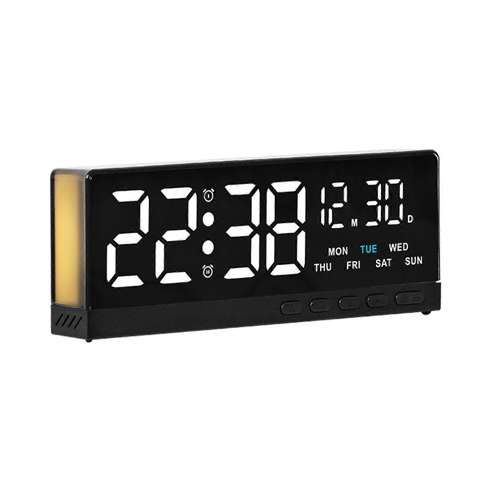 Snooze Function Desk Clock with Date, Digital Alarm Clock