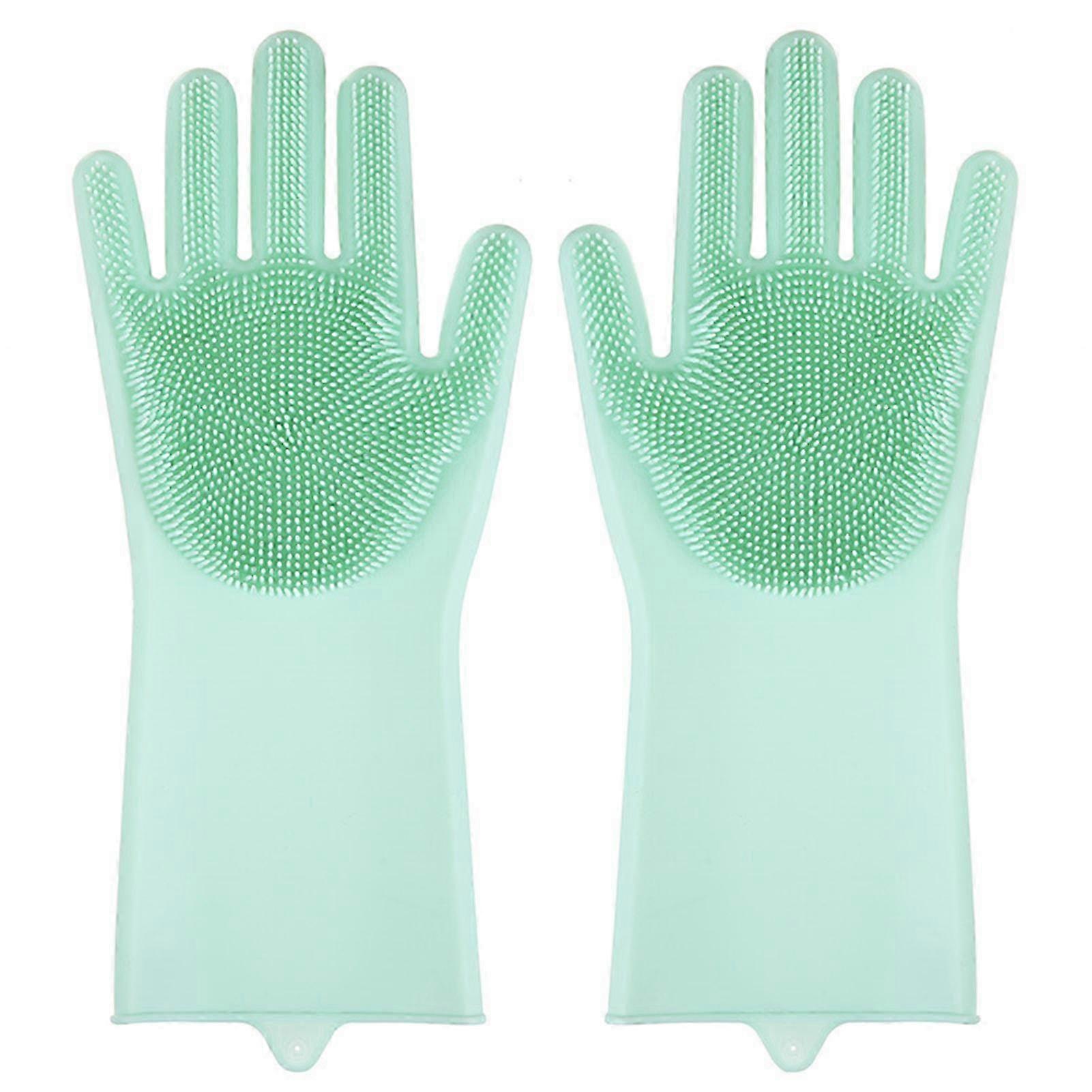 Silicone Dishwashing Gloves With Bristles