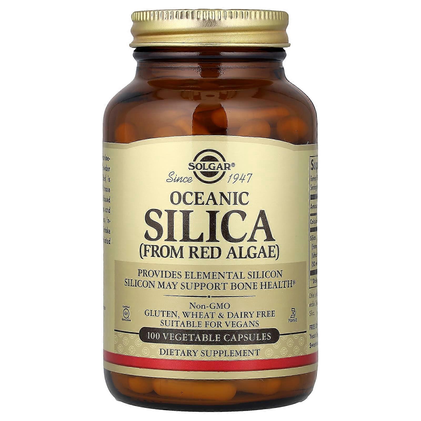 Solgar, Oceanic Silica From Red Algae, 100 Vegetable Capsules