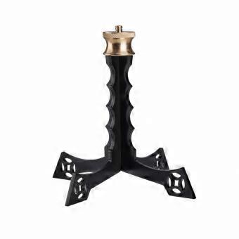 Miniature Four Leg Lantern Stand with Threaded Top for Portable Outdoor Use