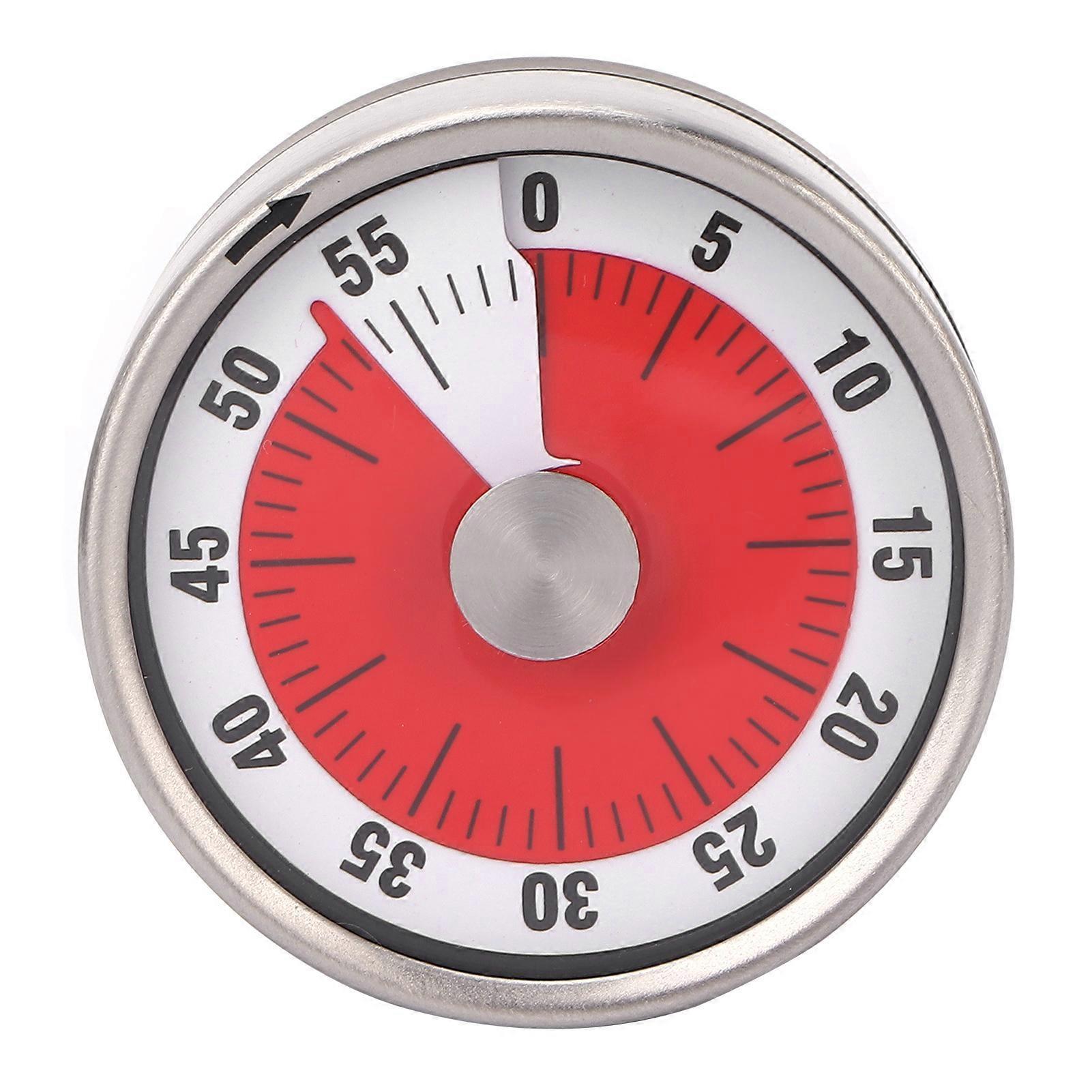 Mechanical Kitchen Timer Cooking Studying Sleeping Clock Round Reminder Student Time ManagerWhite